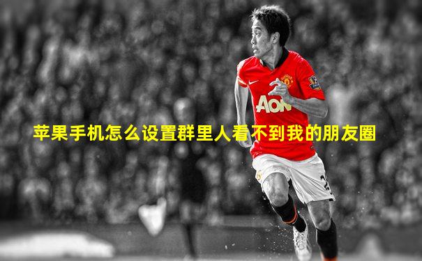 苹果手机怎么设置群里人看不到我的朋友圈