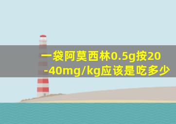 一袋阿莫西林0.5g按20-40mg/kg应该是吃多少
