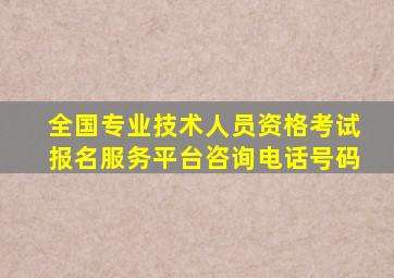全国专业技术人员资格考试报名服务平台咨询电话号码