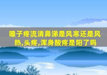 嗓子疼流清鼻涕是风寒还是风热,头疼,浑身酸疼是阳了吗