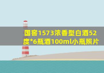 国窖1573浓香型白酒52度*6瓶酒100ml小瓶照片