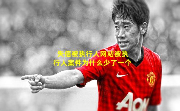 失信被执行人网站被执行人案件为什么少了一个
