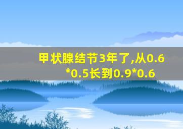 甲状腺结节3年了,从0.6*0.5长到0.9*0.6